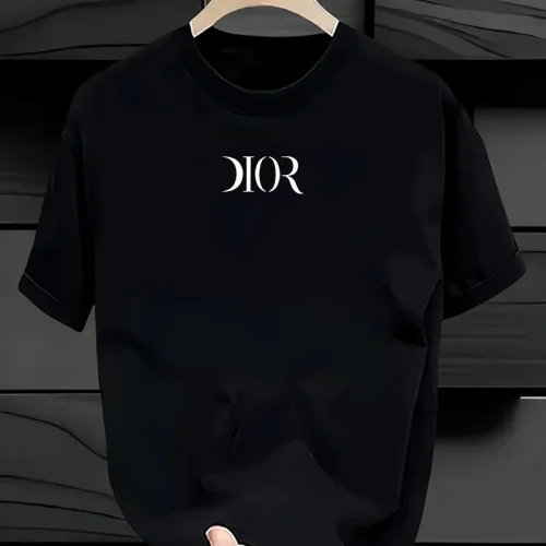 New Summe Luxury Brand T-shirt Pure Cotton Flat Print Large Size Round Neck Short Sleeve Men's and Women's Top T-shirt