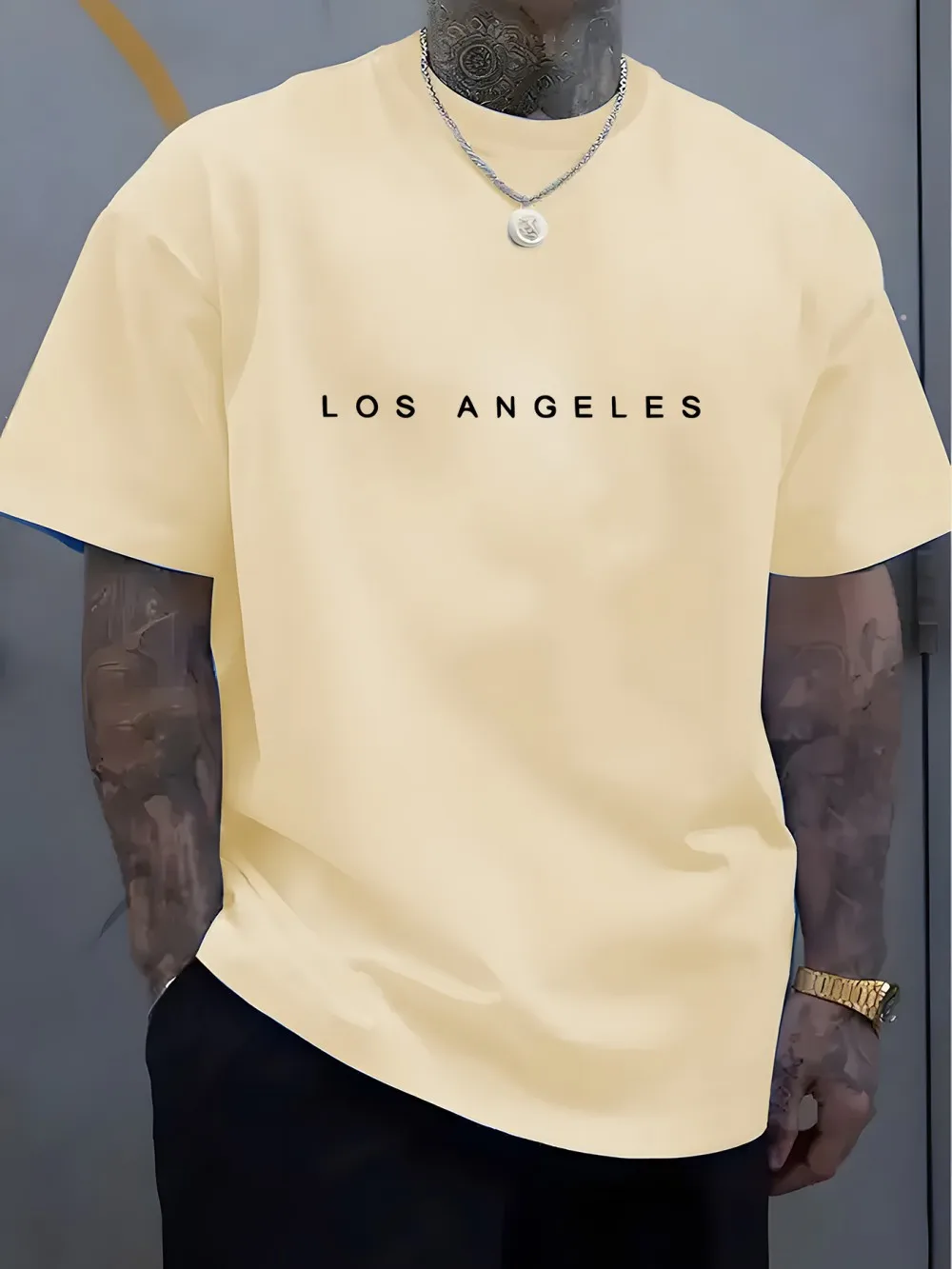 Men's Fashion Trendy Round Neck T-shirt Versatile Short Sleeve Shirt Outdoor Trendy Breathable T-shirt - Image 2