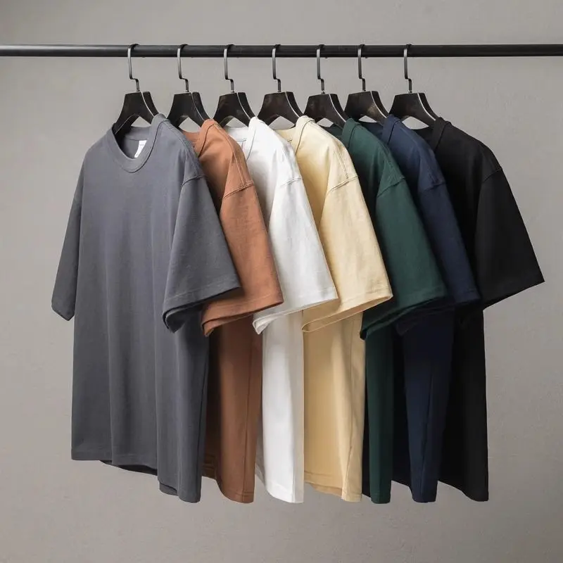 Premium Quality Organic 100% Cotton Mens Solid T-shirts Regular Cotton Men's T-Shirt Solid Color Casual Crew Neck Unisex Summer - Image 2