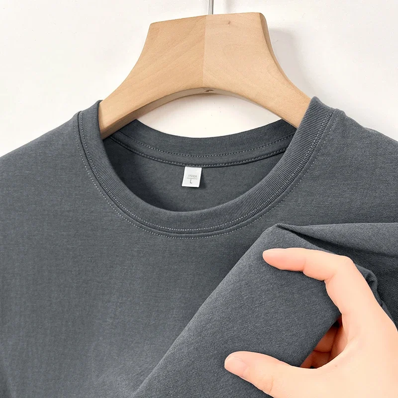 2025 New Men's Korean Casual Cotton Short Sleeved Round Neck T-shirt Summer Fashionable and Comfortable Versatile Top - Image 3